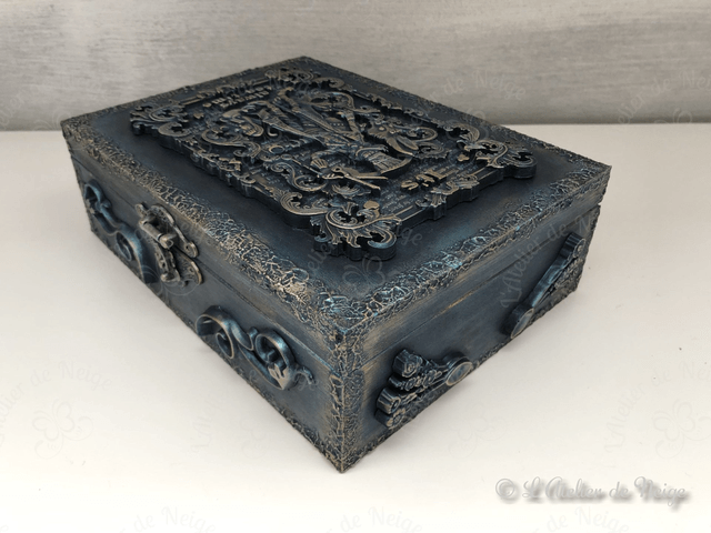 Coffret à Thé Chapelier Fou Bleu