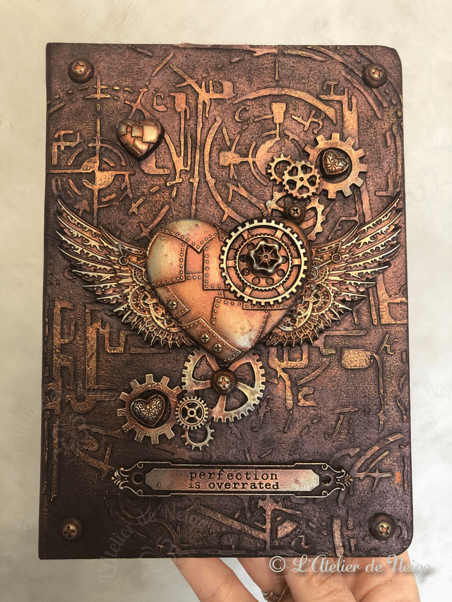 Carnet Cœur Mécanique Rouge