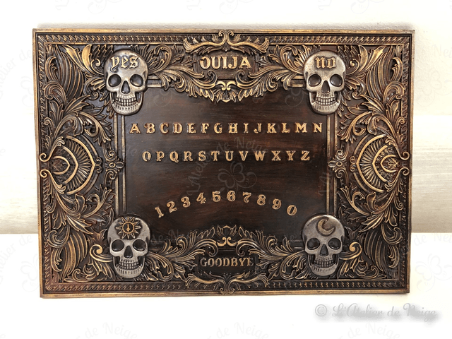 Coffret Ouija Volutes Acajou