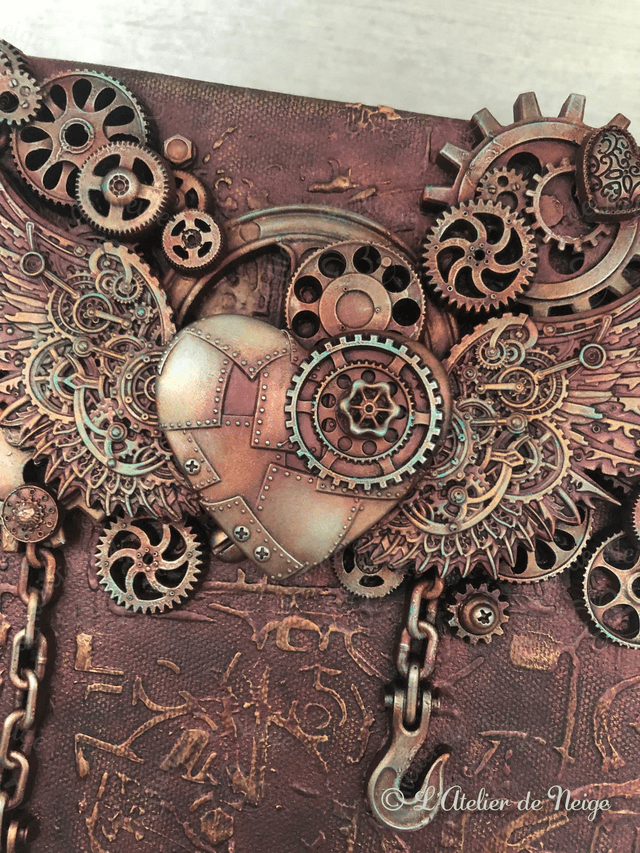 Tableau Cœur Mécanique Rouge