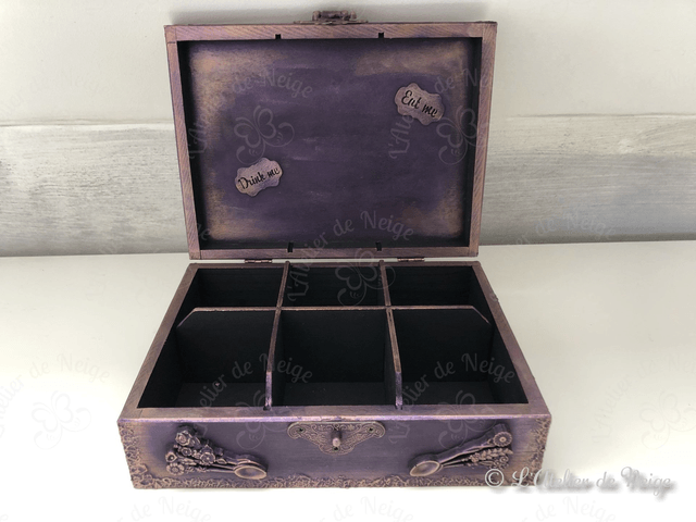 Coffret à Thé Alice in Wonderland Violet