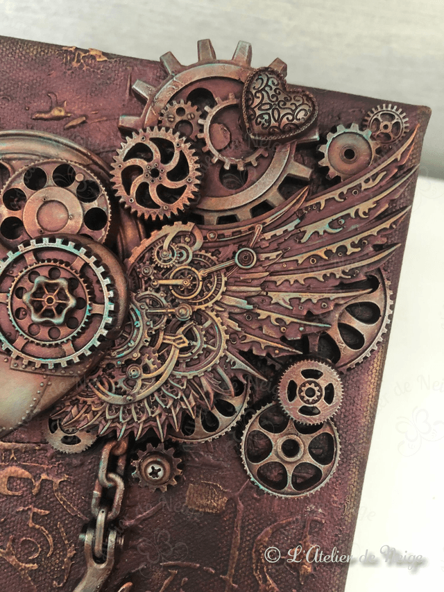 Tableau Cœur Mécanique Rouge