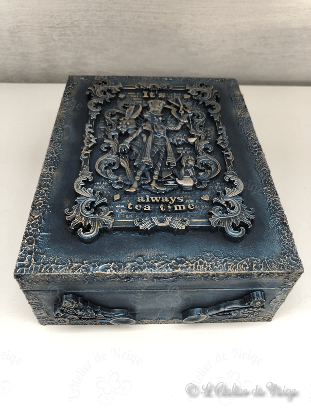 Coffret à Thé Chapelier Fou Bleu