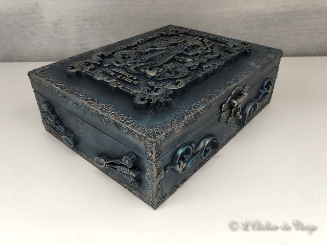 Coffret à Thé Chapelier Fou Bleu
