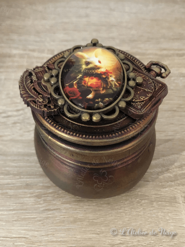 Petit Pot en Verre Lapin Orange
