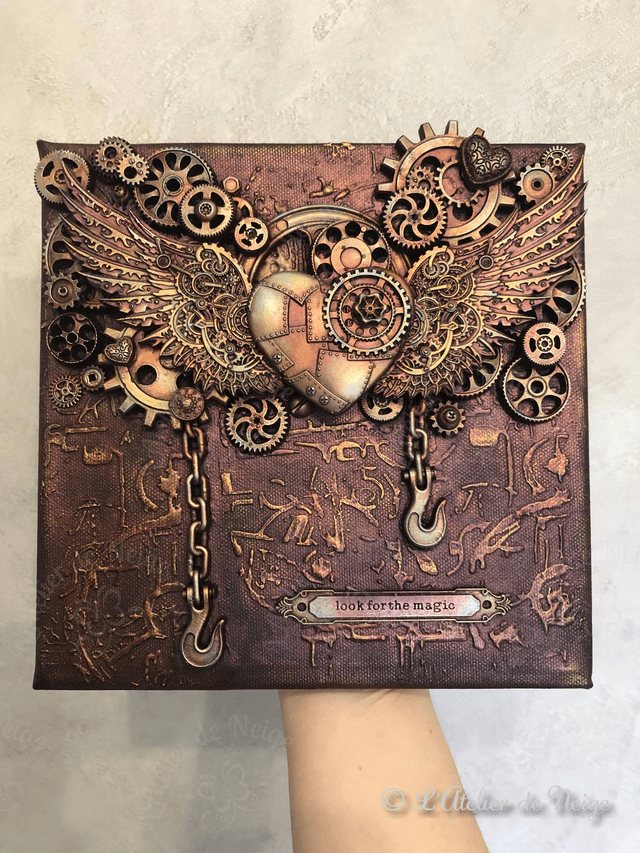 Tableau Cœur Mécanique Rouge