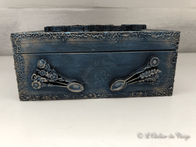 Coffret à Thé Chapelier Fou Bleu