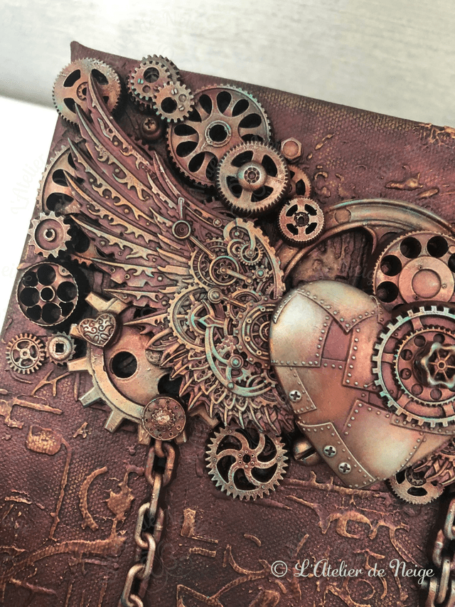 Tableau Cœur Mécanique Rouge