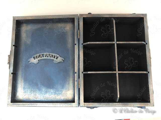 Coffret à Thé Chapelier Fou Bleu