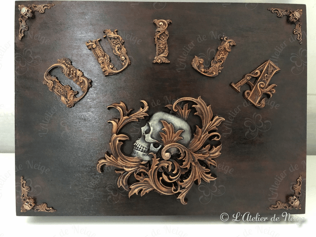 Coffret Ouija Volutes Acajou