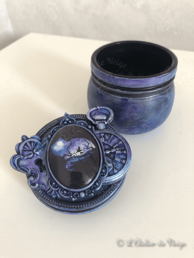 Petit Pot en Verre Ombre du Chat du Cheshire