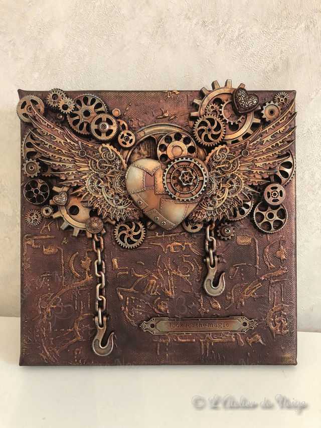 Tableau Cœur Mécanique Rouge
